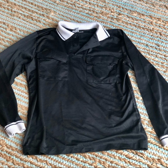 Pair Soccer Referee Shirts Sz Large Long Sleeve + Short Sleeve - Picture 2 of 7